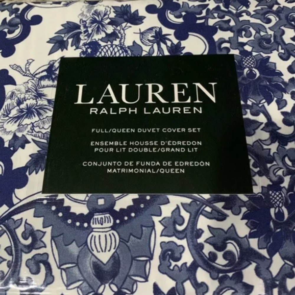 Ralph Lauren Porcelain Tamarind Birds Q Duvet Set
